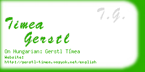 timea gerstl business card